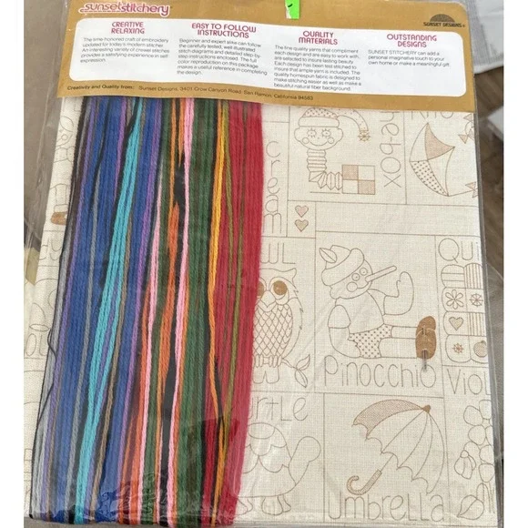 Vintage Sunset Stitchery ABC & Number Sampler Needlepoint Kits Sealed